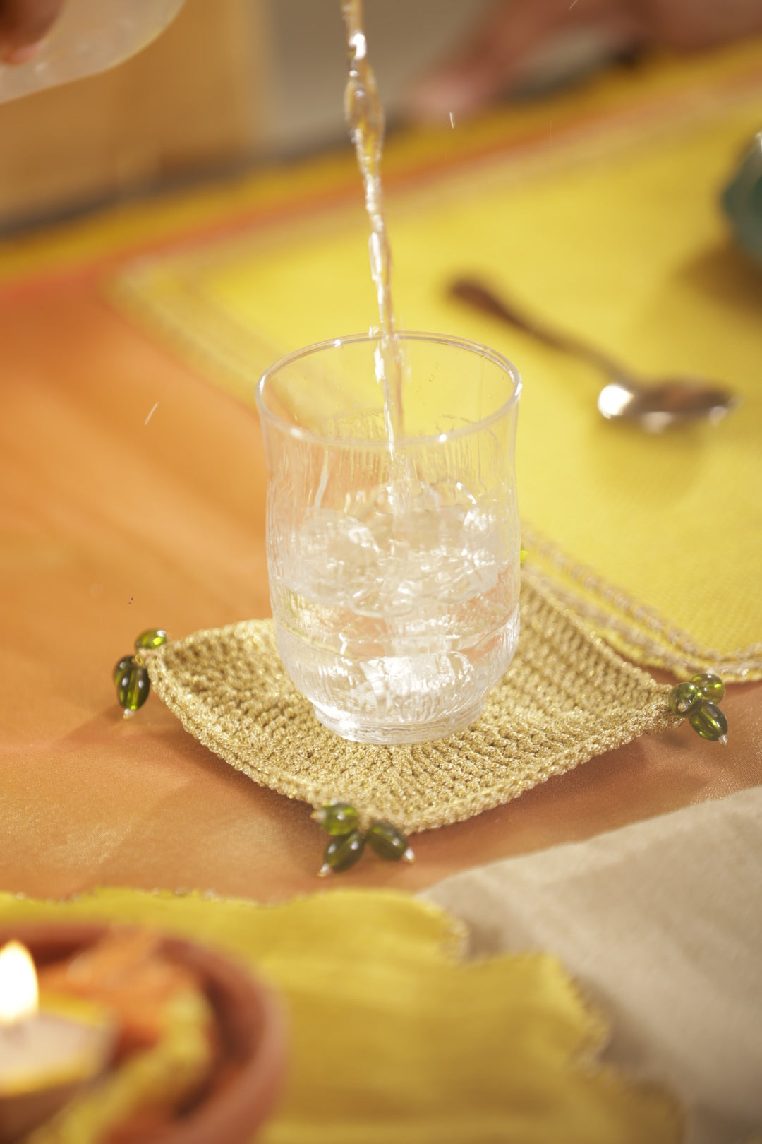 Green Crochet Coasters (Set of 6)