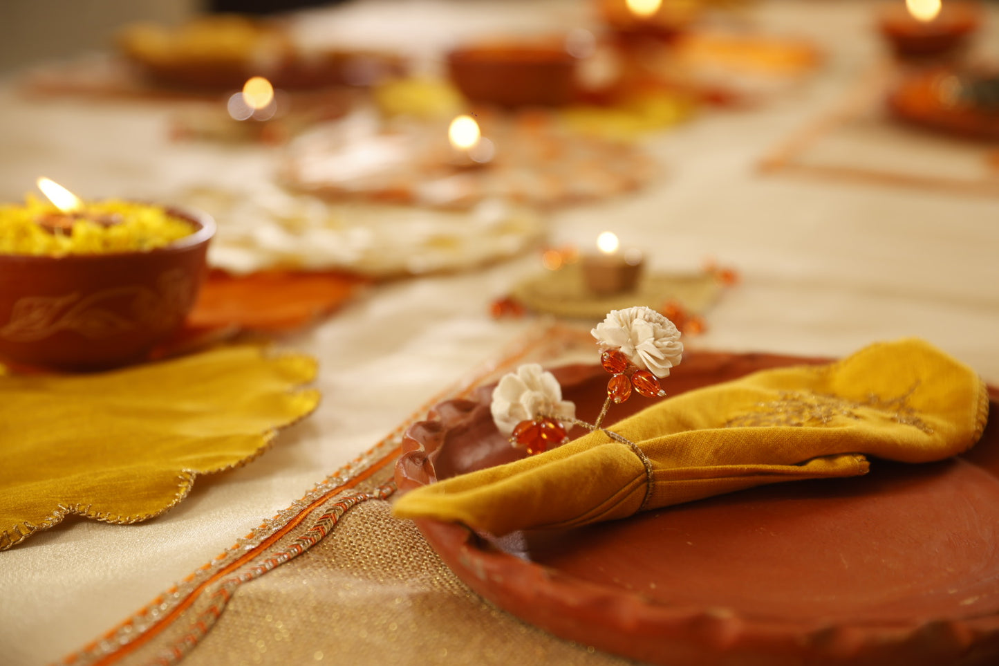 Orange Napkin Rings (Set of 6)