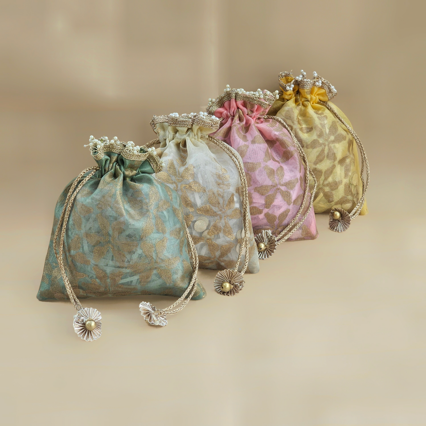 Parrot Organza Potli