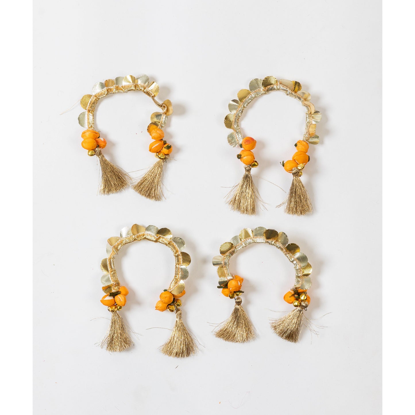 Orange Napkins & Napkin Rings (Set of 6)