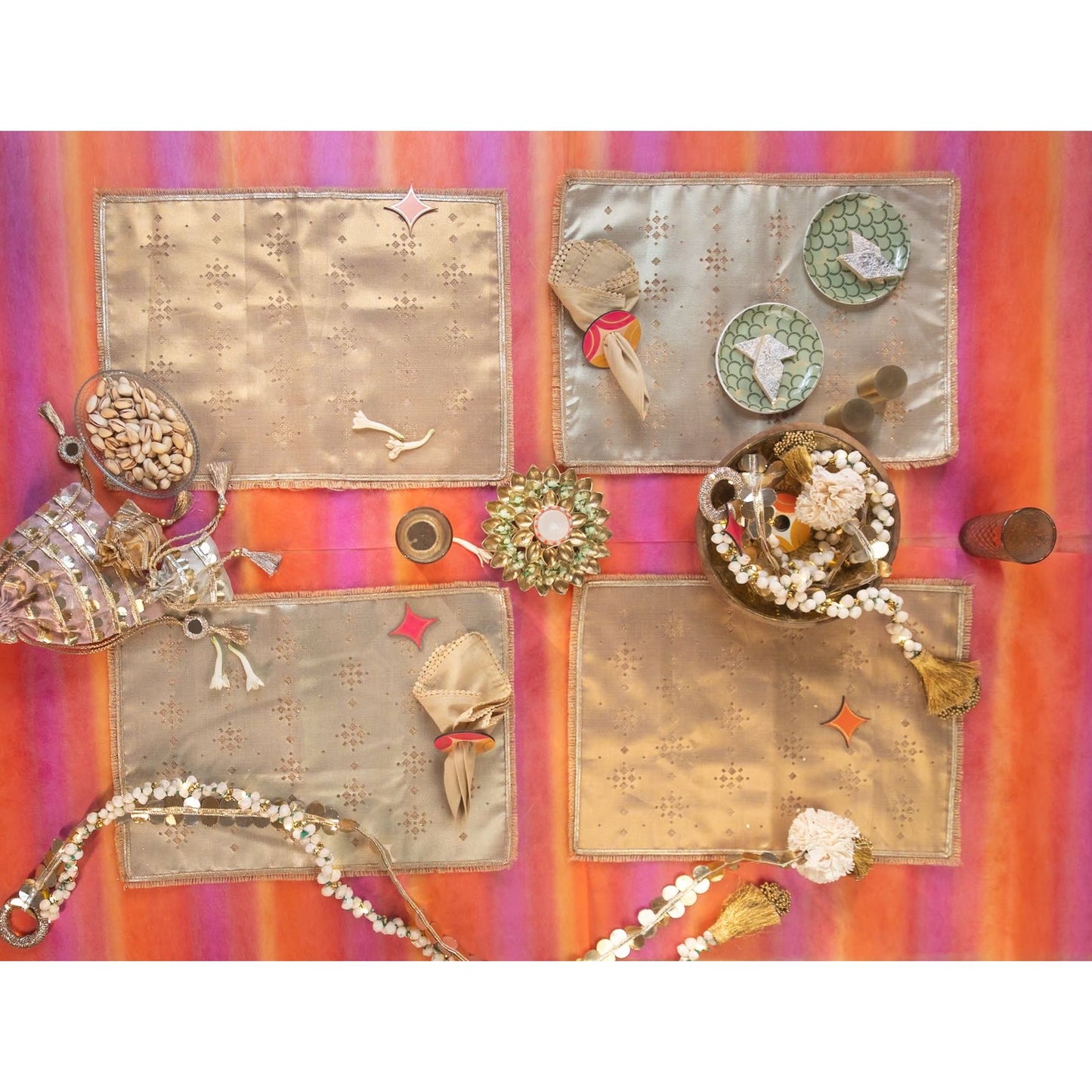 Gold Tissue Table Mats (Set of 4)