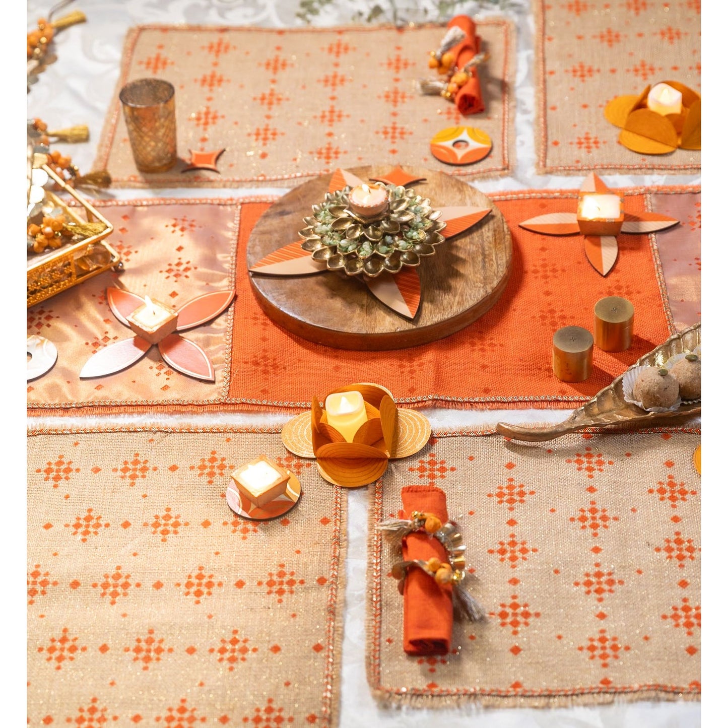 Peach Napkin Rings (Set of 6)