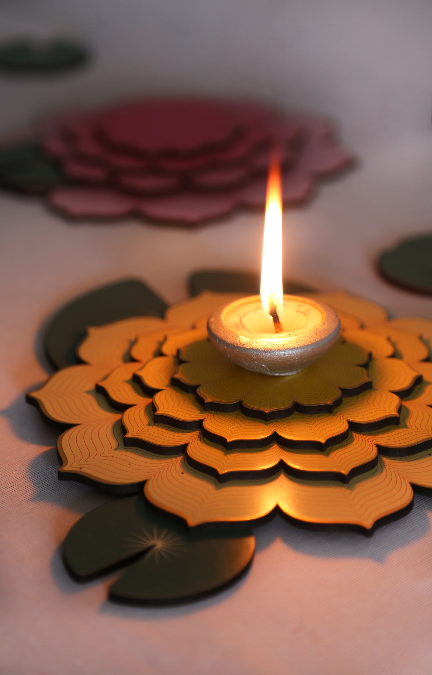 Yellow Lotus Rangoli