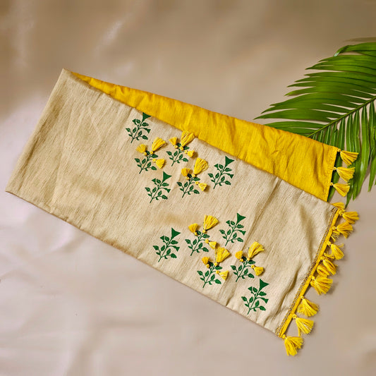 Yellow Marigold Silk Runner