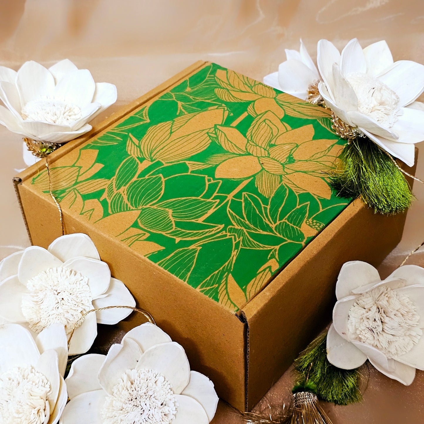 Green Lotus LED String (Set of 2)