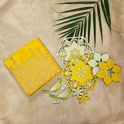 Yellow Parrot Rangoli