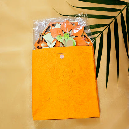 Orange Parrot Rangoli