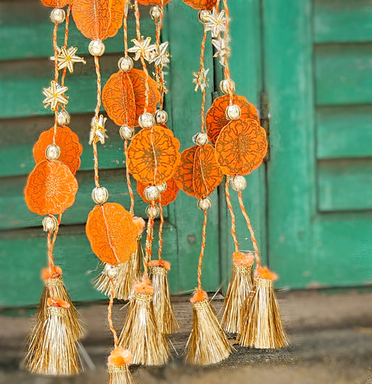 Orange Marigold LED String (Set of 2)