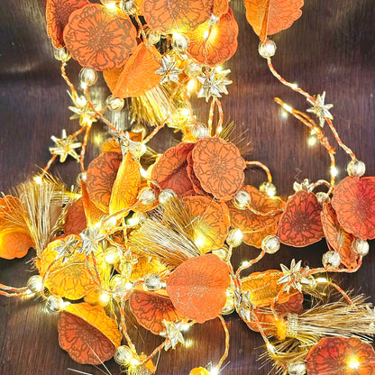 Orange Marigold LED String (Set of 2)