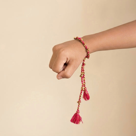 Pink Braided Rakhi