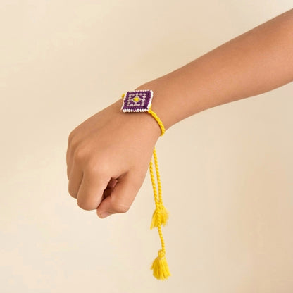 Purple Cheed Rakhi Set (Large)