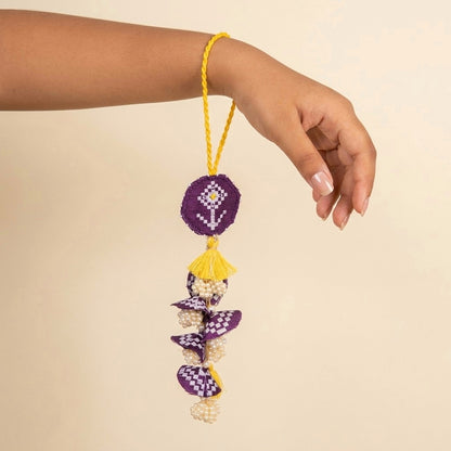 Purple Cheed Rakhi Set (Large)
