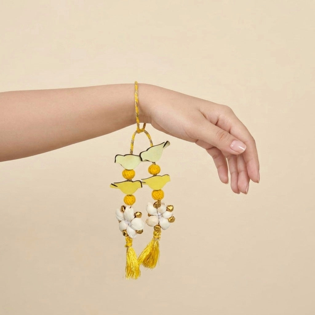 Yellow Bird Rakhi Set