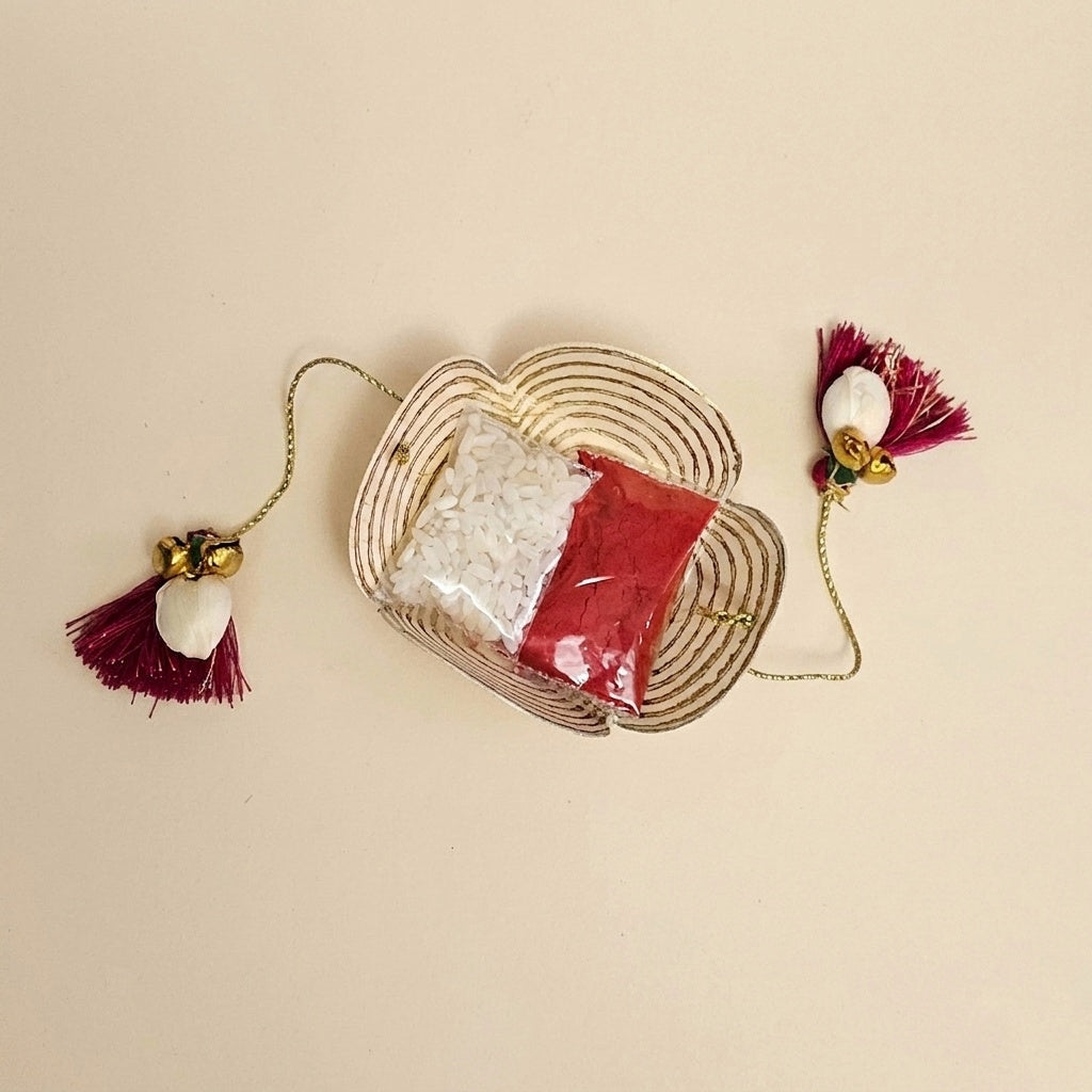 White Roli Chawal Set