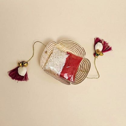 White Roli Chawal Set