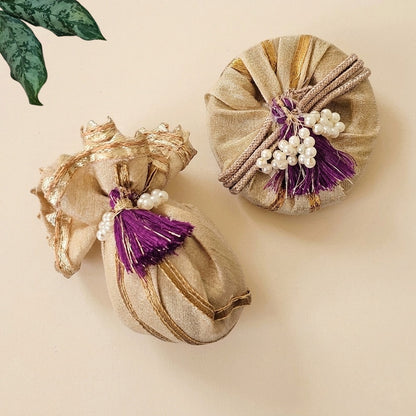Purple Cheed Rakhi Set (Large)