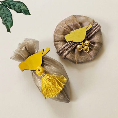 Yellow Bird Rakhi Set