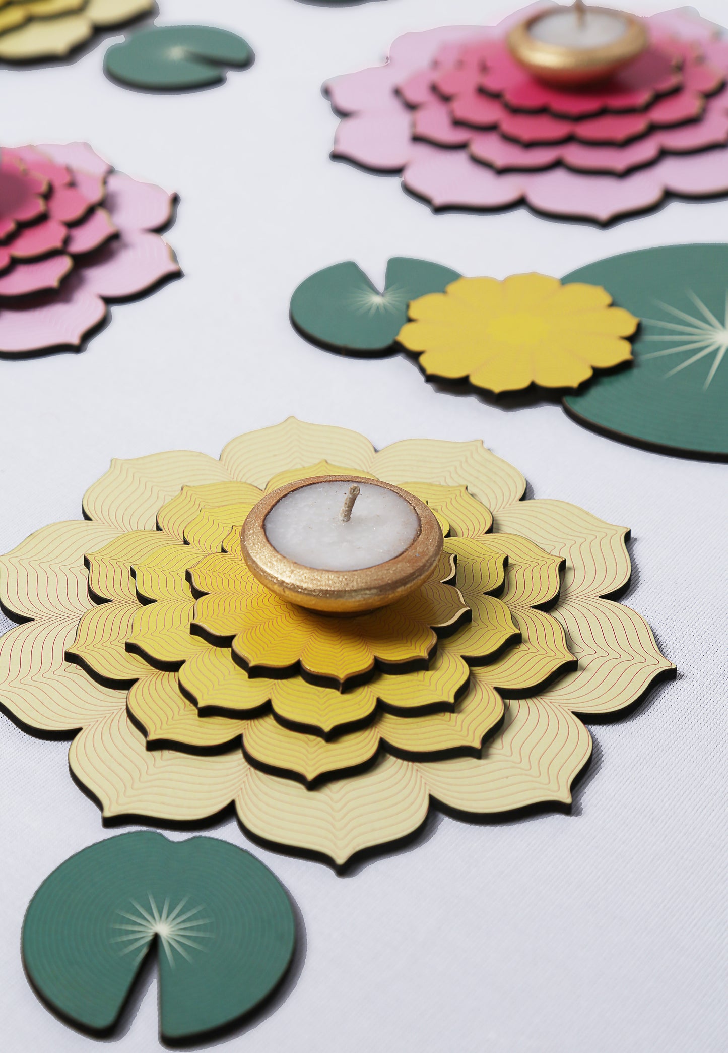 Yellow Lotus Rangoli
