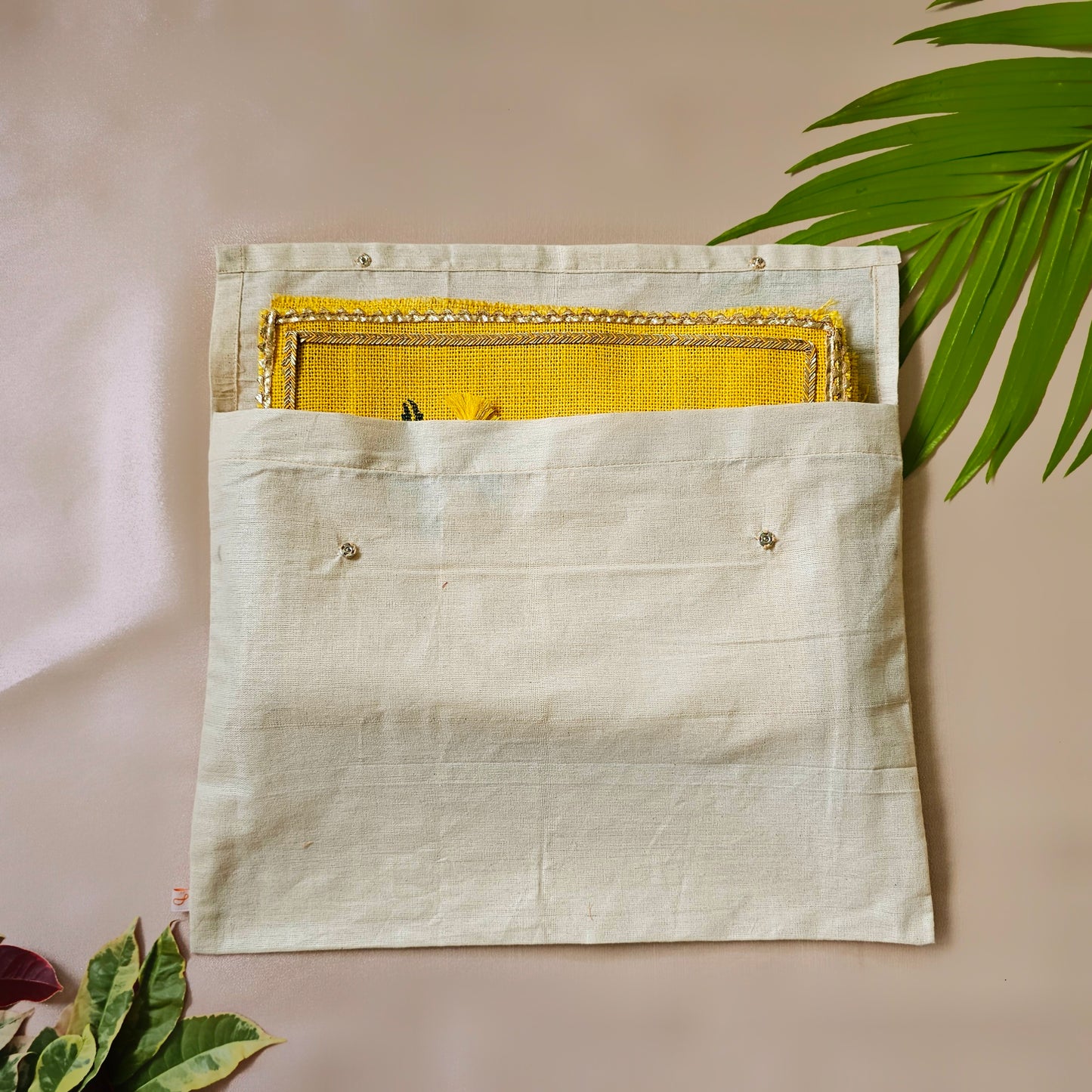 Yellow Marigold Jute Table Mats (Set of 6)