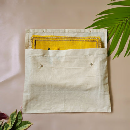 Yellow Marigold Jute Table Mats (Set of 6)