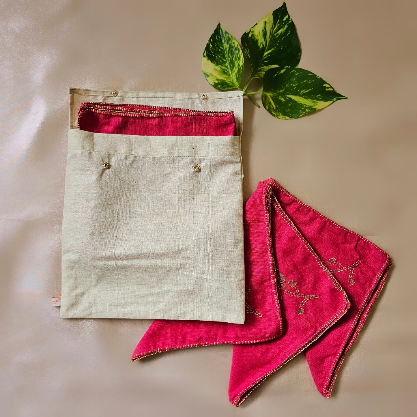 Pink Lotus Napkins (Set of 6)