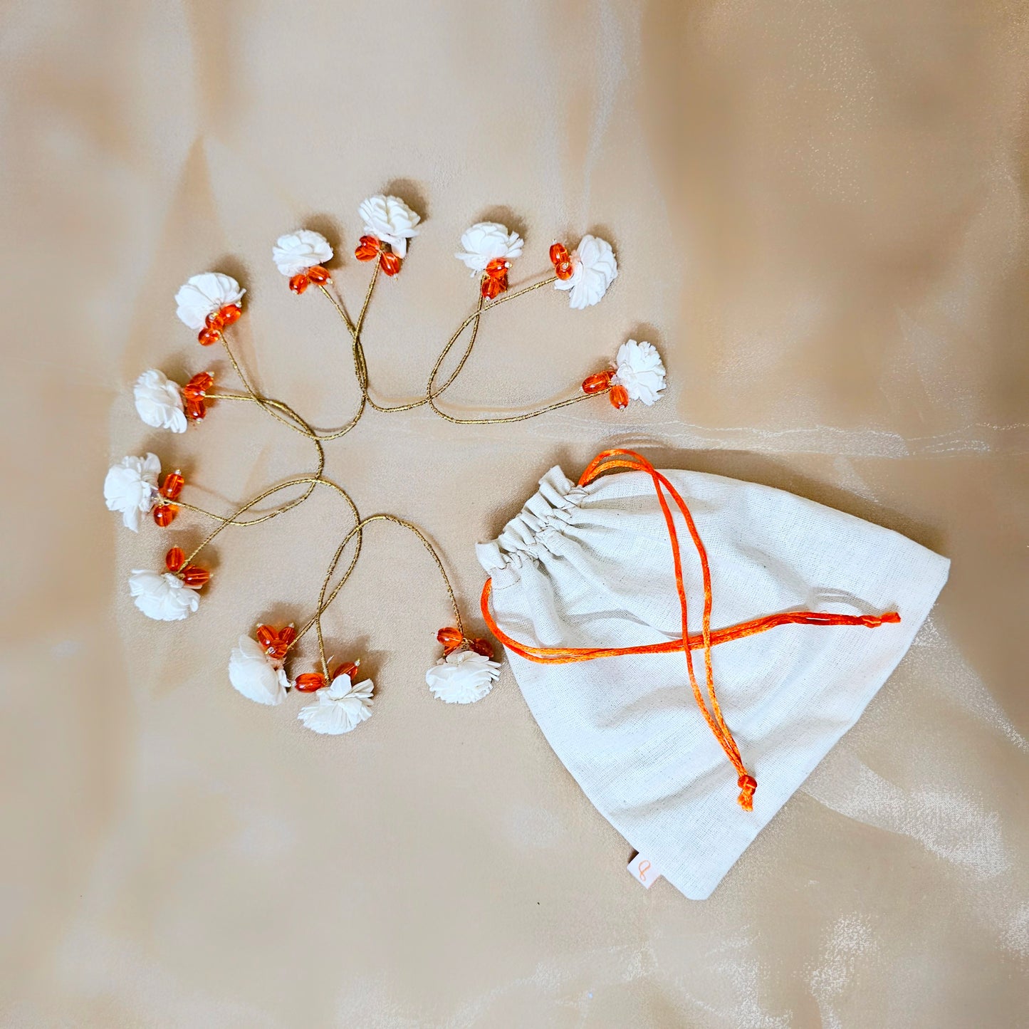 Orange Napkin Rings (Set of 6)
