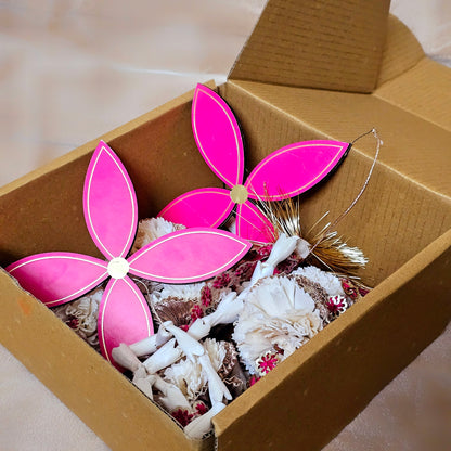 Pink MDF & Shola LED String (Set of 2)