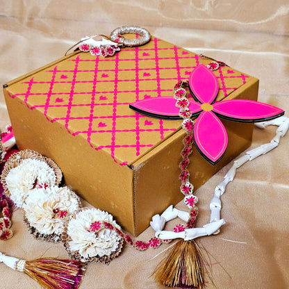 Pink MDF & Shola LED String (Set of 2)