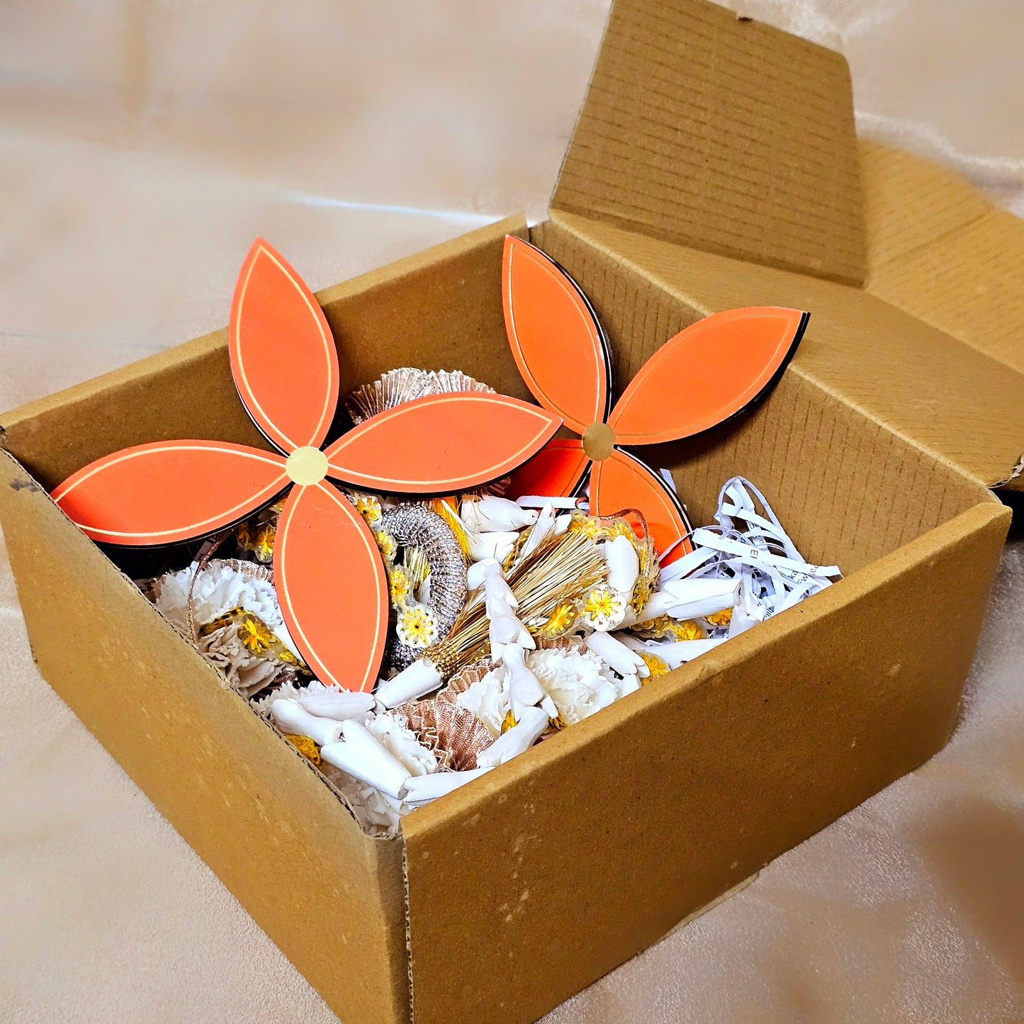 Orange MDF & Shola LED String (Set of 2)