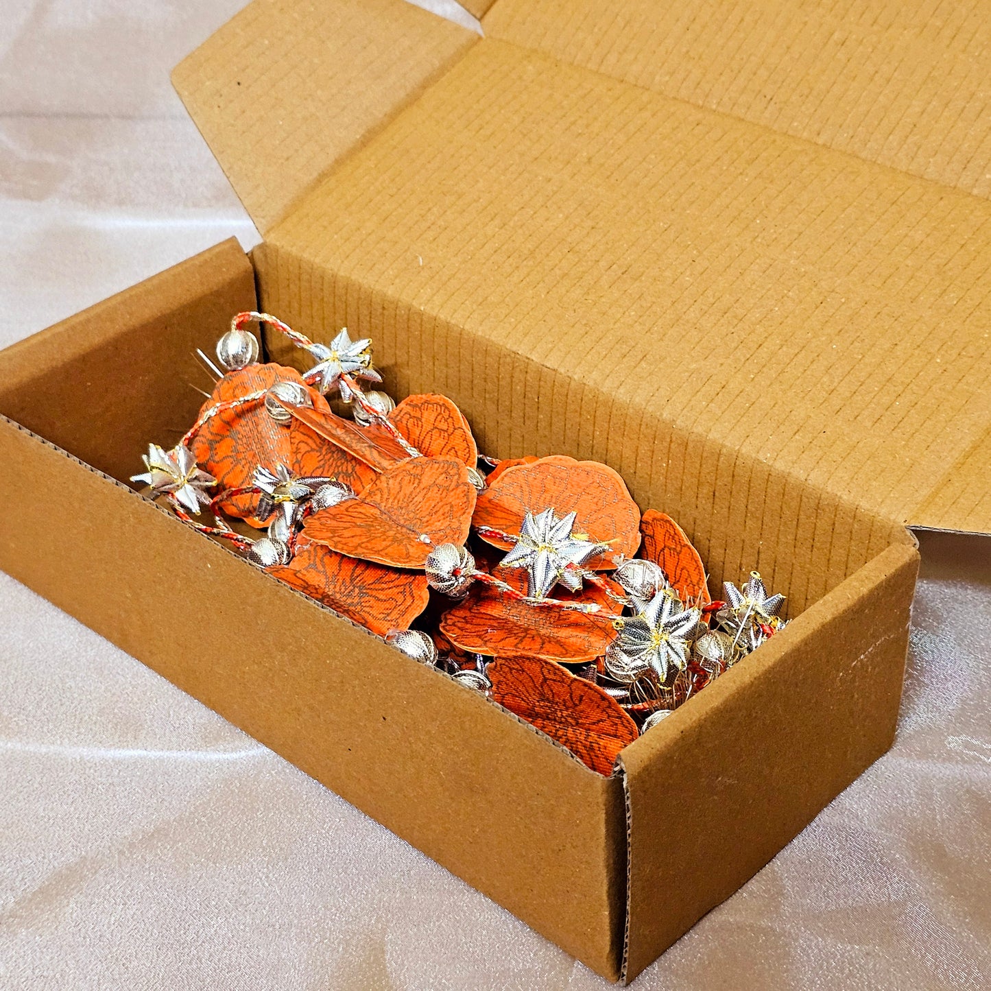 Orange Marigold LED String (Set of 2)