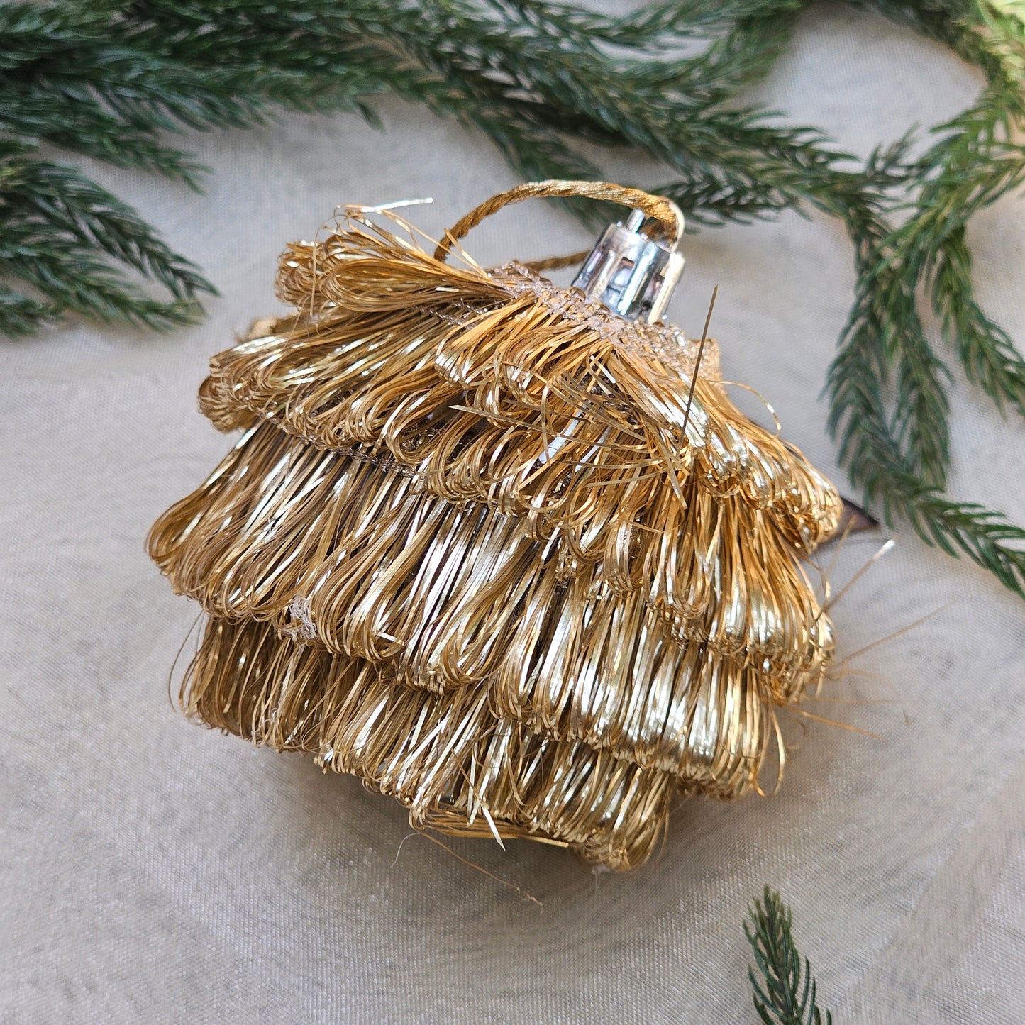 Gold Festive Ball Ornaments (Set of 3)