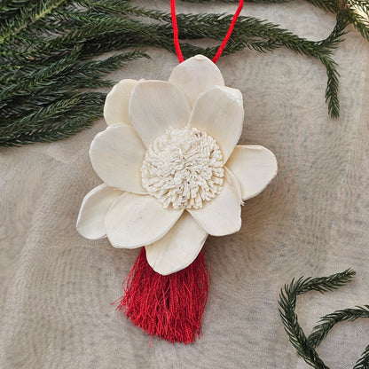 Red Shola Ornaments (Set of 4)