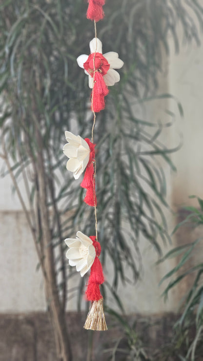 Red Christmas Shola LED Door Hangings (Set of 2)