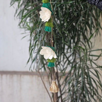 Green Christmas Shola LED Door Hangings (Set of 2)