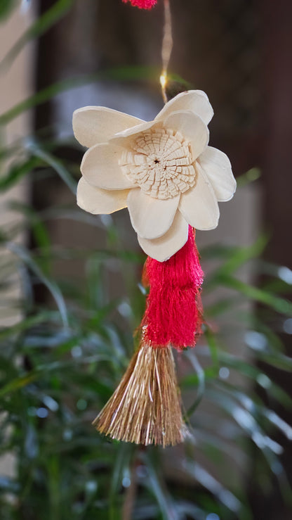 Red Christmas Shola LED Door Hangings (Set of 2)