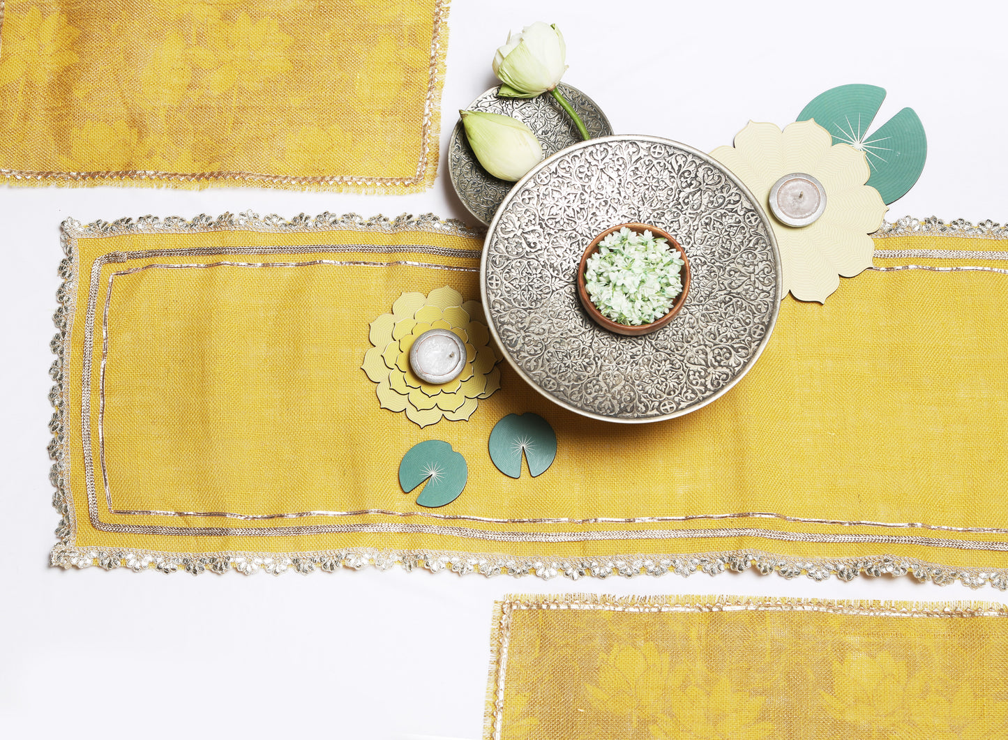 Yellow Lotus Rangoli