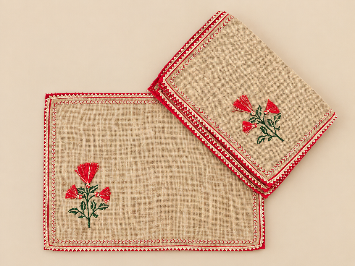 Marigold Jute Table Mats (Set of 6)