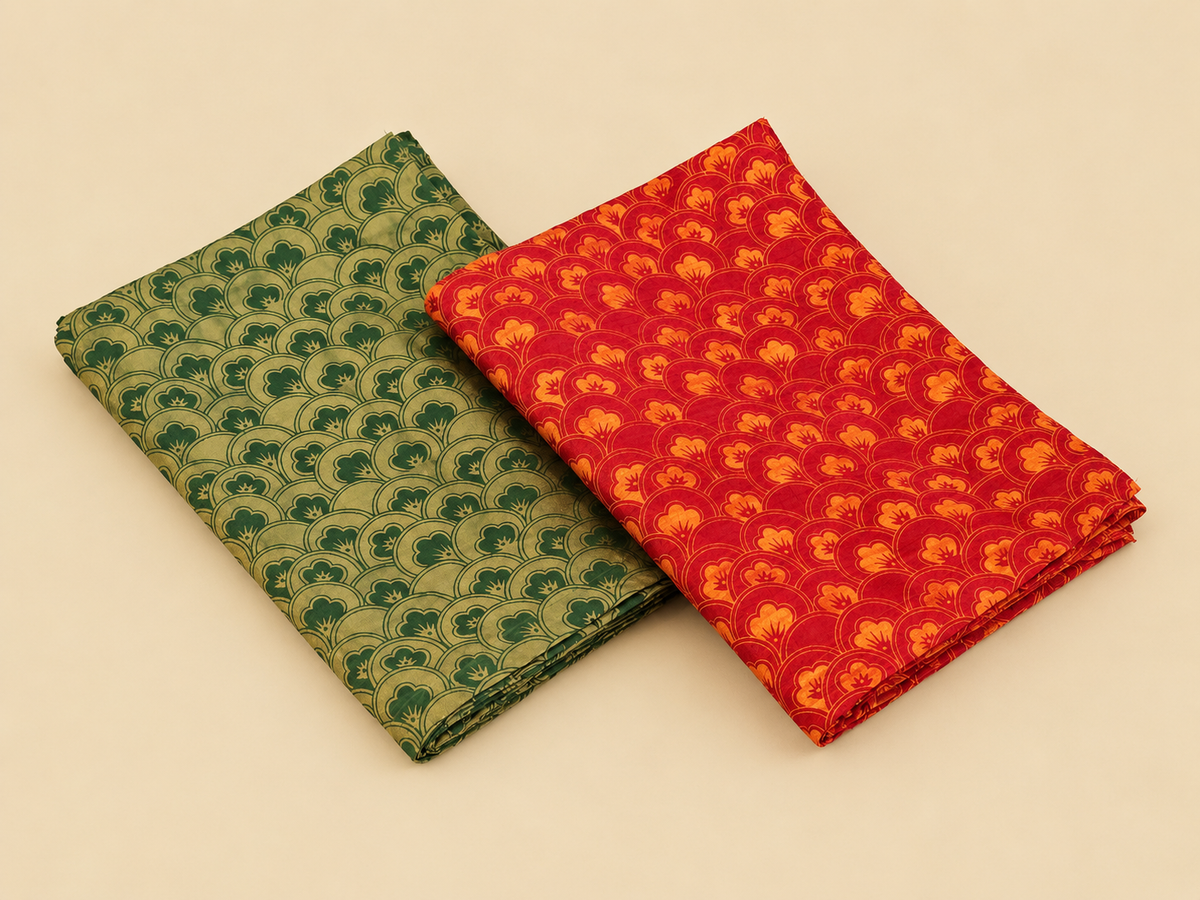 Red Anar Silk Table Mats (Set of 6)