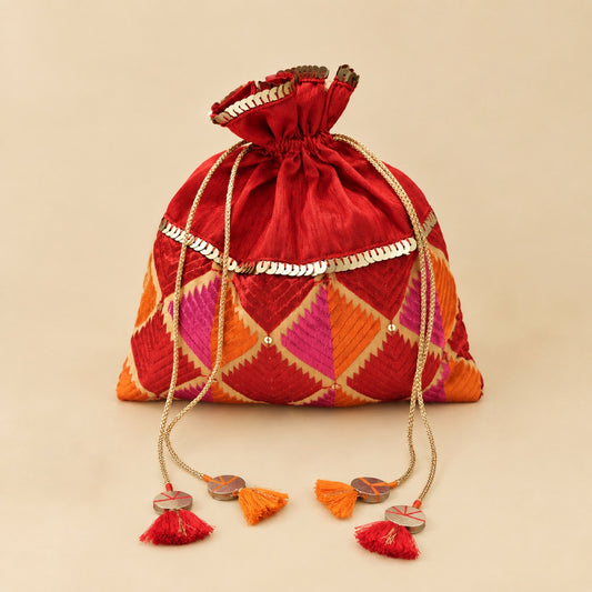 Red Phulkari Potli (1kg)