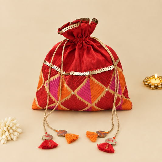 Red Phulkari Potli (1kg)