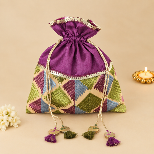 Purple Phulkari Potli (1kg)