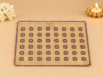 Purple Phulkari Tissue Table Mats (Set of 6)