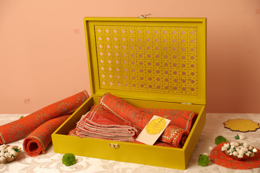 Jute Gift Box (Yellow)