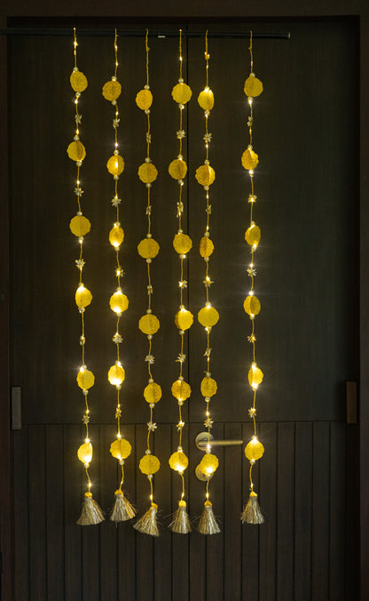 Yellow Marigold LED String (Set of 2)