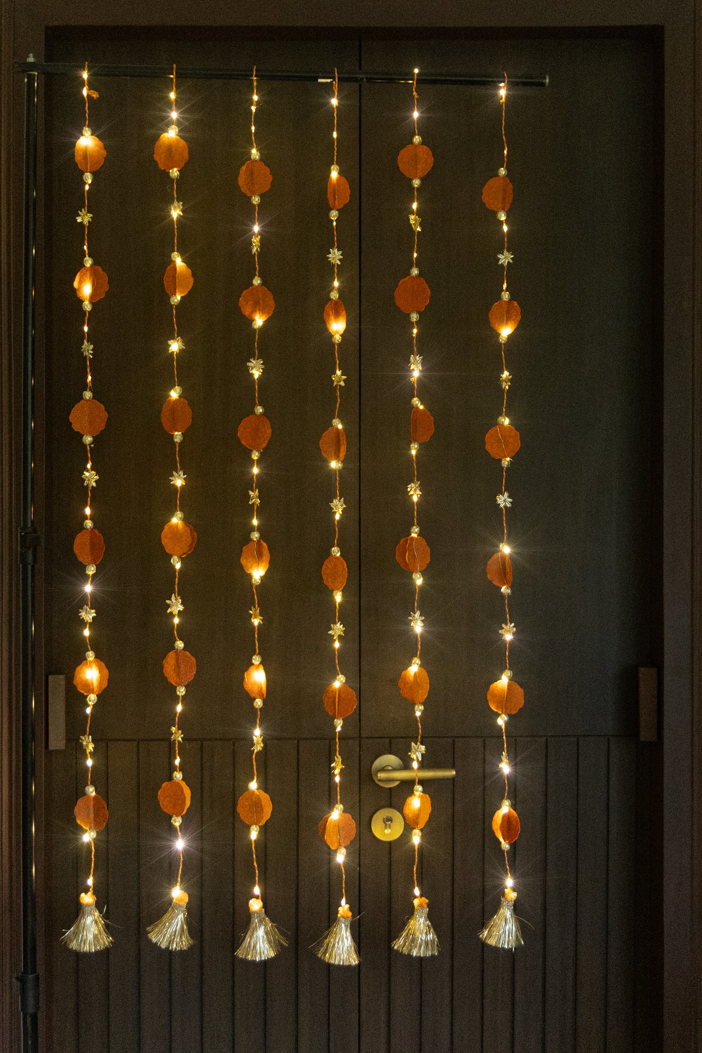 Orange Marigold LED String (Set of 2)