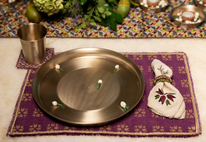 Purple Phulkari Jute Table Mats (Set of 6) (Copy)