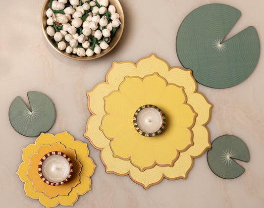 Yellow Lotus Rangoli