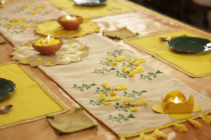 Yellow Marigold Silk Runner