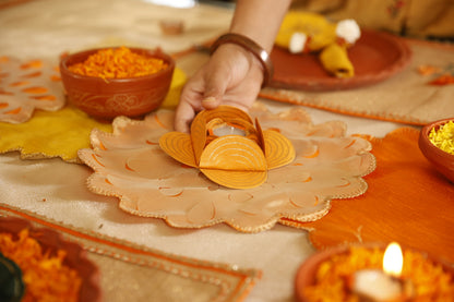 Orange Tealight Holders (Set of 4)