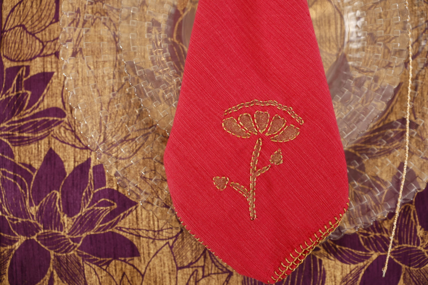 Pink Lotus Napkins (Set of 6)